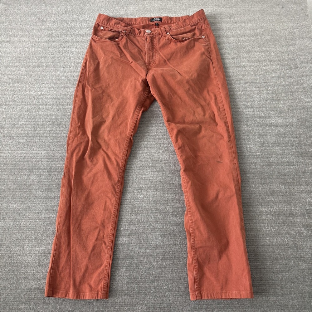 APC Jeans Men 31 Rust Orange Button Fly Slim Fit Cotton Streetwear Casual